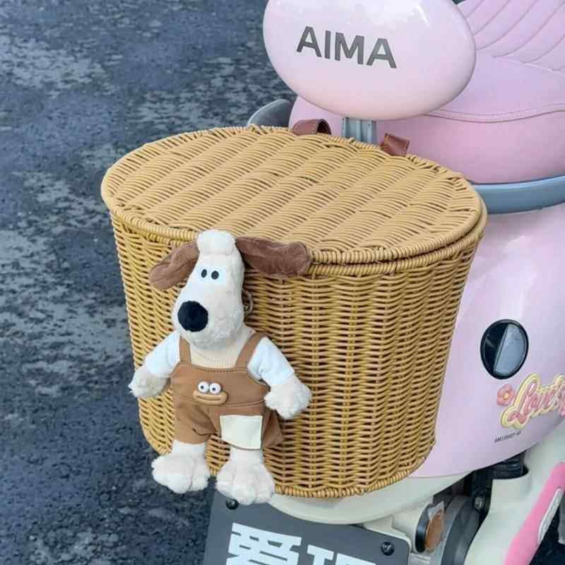 电动车编织收纳筐自行车前置后置通用覆古藤篮子大容量储物神器,收纳整理,其他收纳篮,淘宝优惠券,粉丝福利购,淘宝优惠卷