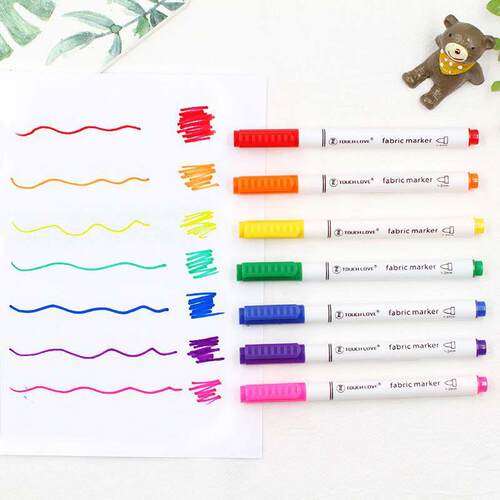 8 Pcs/Set Clothes Textile Marker Fabric Paint Pen DIY Craft