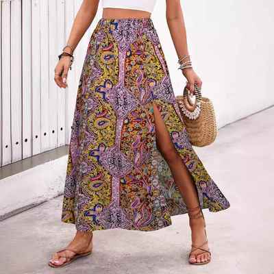 casual skirts fashion ethnic summer bohemian clothing print