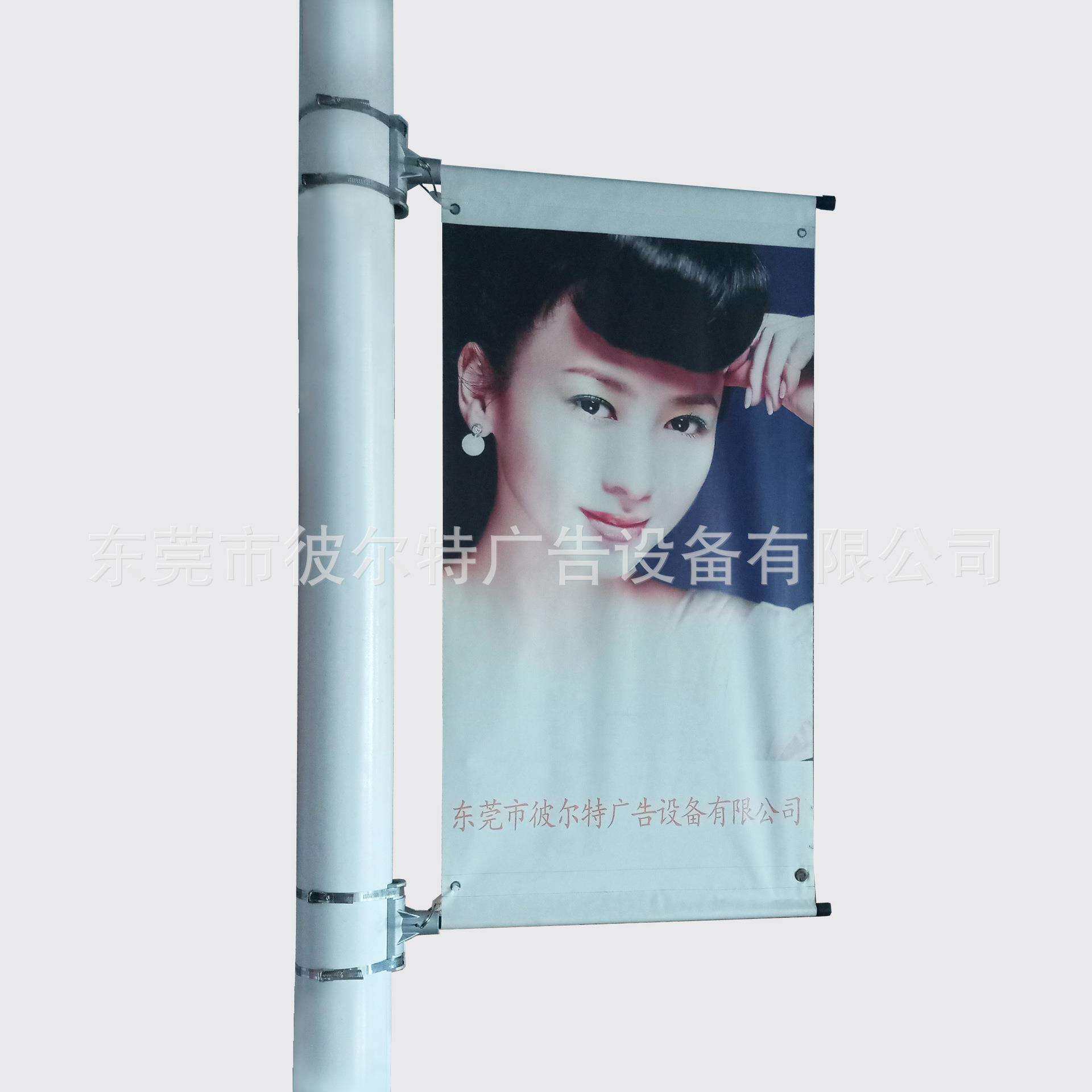 不锈钢广告支架铝合金广告旗底座灯杆广告牌