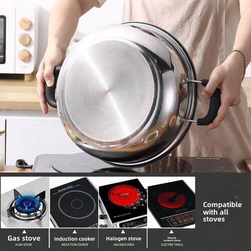 more soup pot stainless steel commercial induction cooker