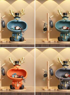 入8037户匙断放钥纳摆件鞋柜玄关隔桌面装饰品乔收迁新居礼品钥匙