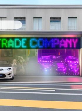 车贴LED屏门店招牌广告屏LED随贴屏滚动字幕屏柔性屏流动广告