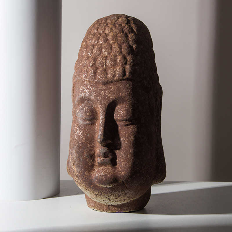 神像寂复古梦首民侘 摆件特色装饰品日式酒店佛乐艺术品宿陶瓷风
