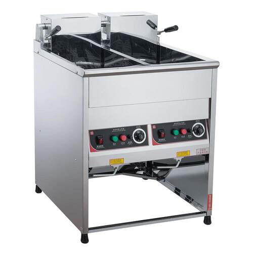 electricfryer双缸20L商用炸炉台式炸鸡电炸炉炸鸡翅油炸炉220V