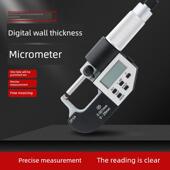 青海青联数字数显壁厚千分尺外径管壁球头厚度测量工具0.001mm