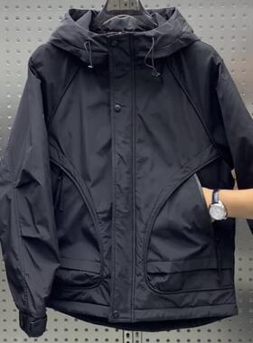 it Afternnaths潮牌！美式工装冲锋衣男春季百搭连帽防风夹克外套