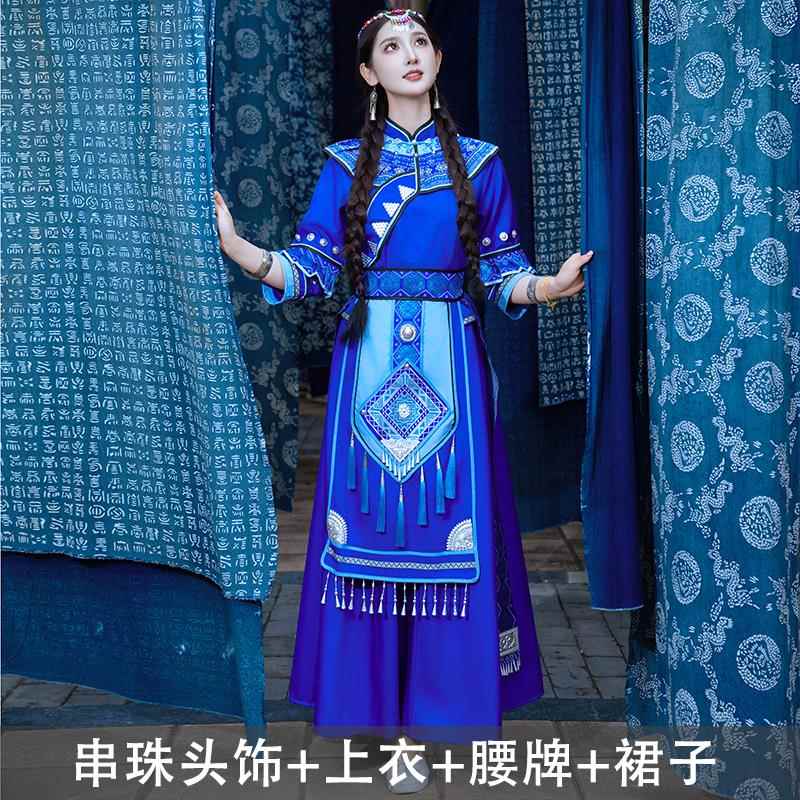 正品新款广土西三月三少家数民族服女装成人表演服饰壮族族舞蹈演图片