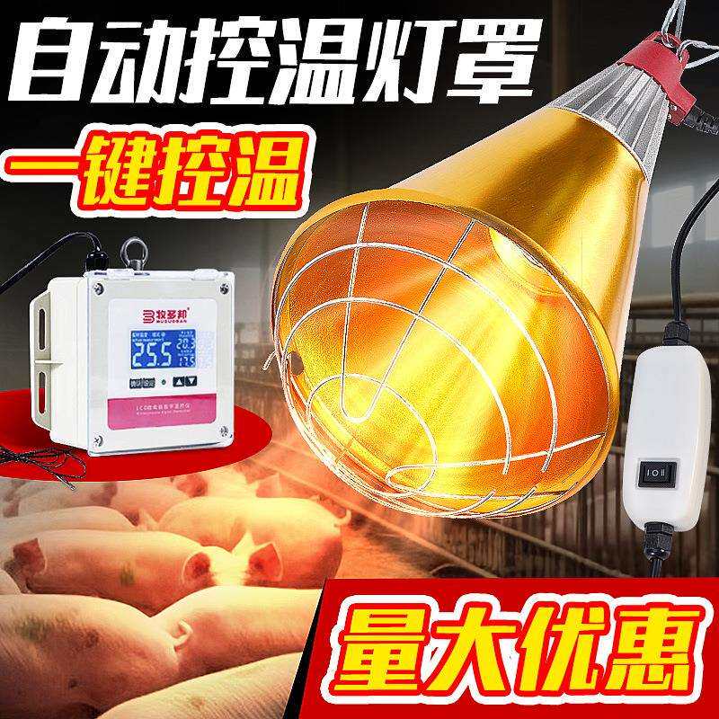 保温灯罩自动控温养殖场灯罩取暖灯罩e27灯口小鸡取暖灯仔猪保温