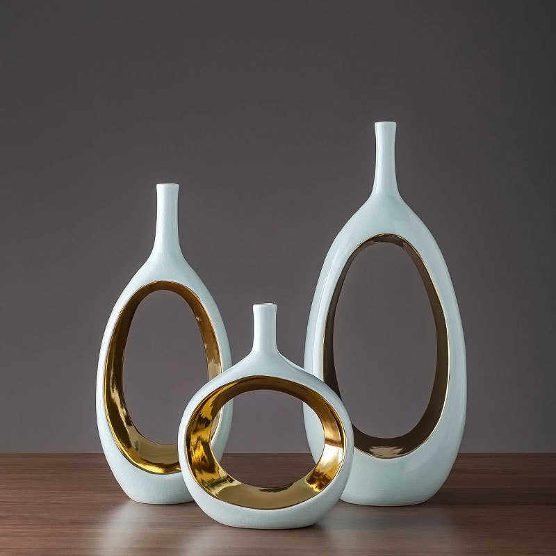 景德镇陶瓷花瓶摆件家居客厅餐桌创意现代简约干花插花装饰品,家居饰品,花瓶,淘宝优惠券,粉丝福利购,淘宝优惠卷