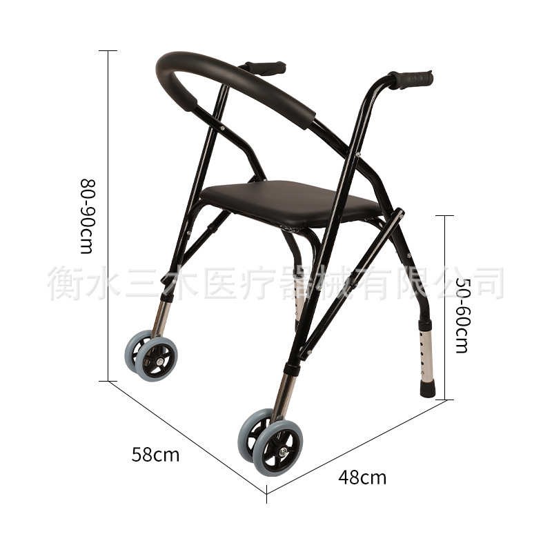 后u老人器可折叠行厂家直销行走背椅辅助推车轮带型助 助力器带座