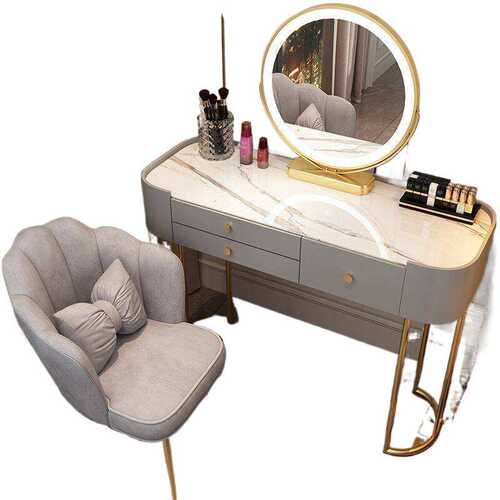 梳妆台风网年ins简约颜值化妆卧室卧室红小户型2024桌高新款一体