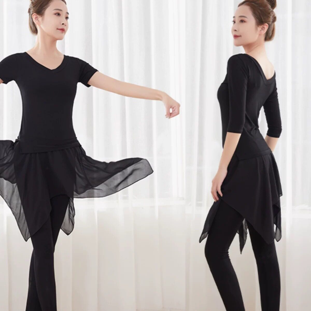 舞蹈服女现代舞服装形体练功服