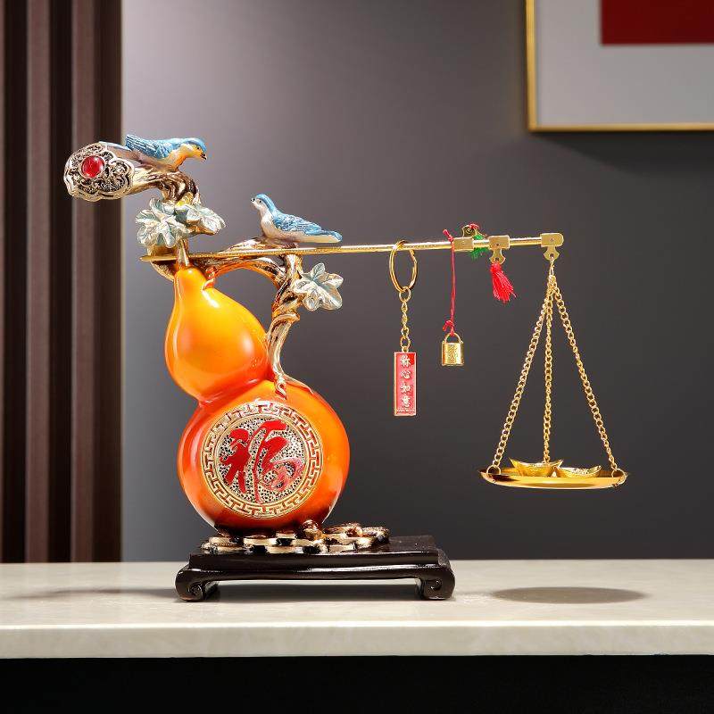 客厅高级感柜子摆件冰箱顶上面的摆件新中式家居饰品称心如意葫芦,家居饰品,装饰摆件,淘宝优惠券,粉丝福利购,淘宝优惠卷