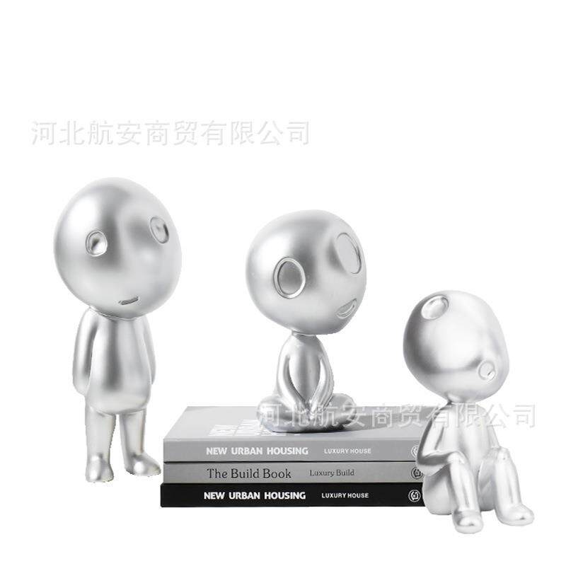 现代简约创意儿童房玩偶摆件样板房售楼处桌面人物小摆设软装饰品