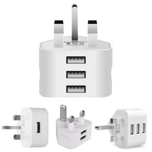 Universal UK Plug 3 Pin Wall Charger Adapter With 1/2/3 USB