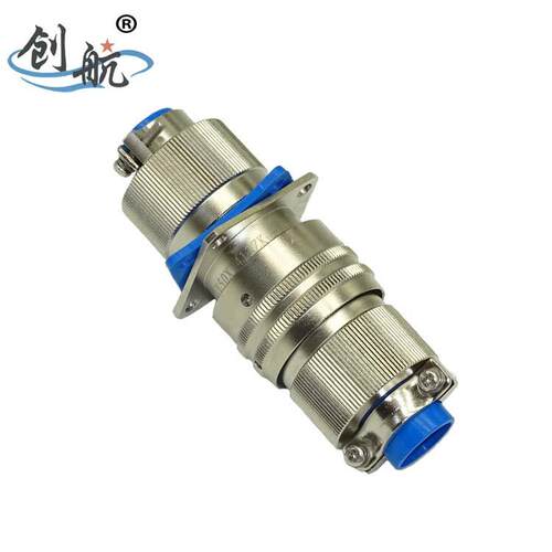 防水航空插头Y50X1412ZK10-2L圆形电缆电连接器公母头卡口连接