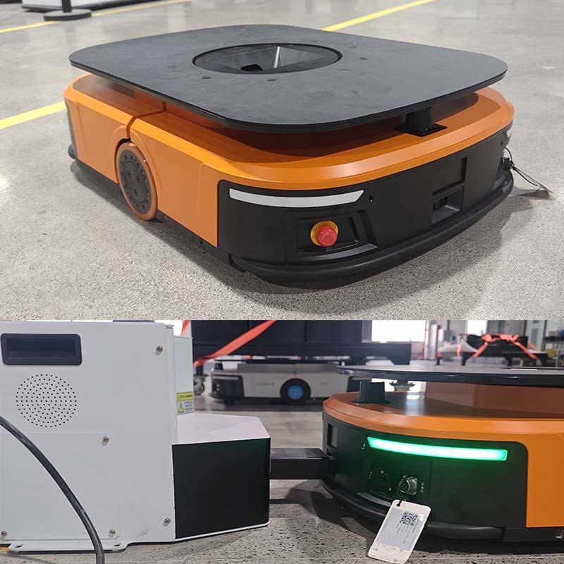 软翼厂家前后双激光SLAM导航负载400-600kg颜色可选AGV搬运小车