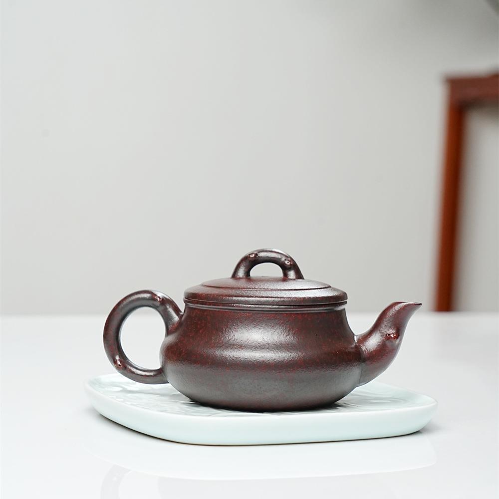 家用泡茶壶原矿铁血红砂树桩竹节壶手工茶具套装宜兴正宗紫砂壶