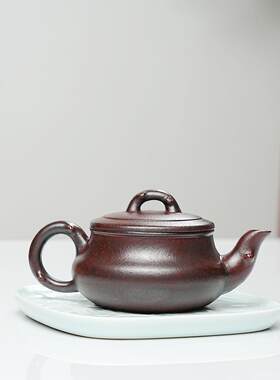 家用泡茶壶原矿铁血红砂树桩竹节壶手工茶具套装宜兴正宗紫砂壶