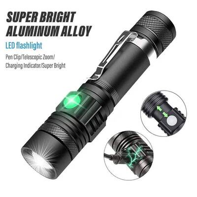 High Power Led Flashlights Zoomable Camping Torch With T6 LE