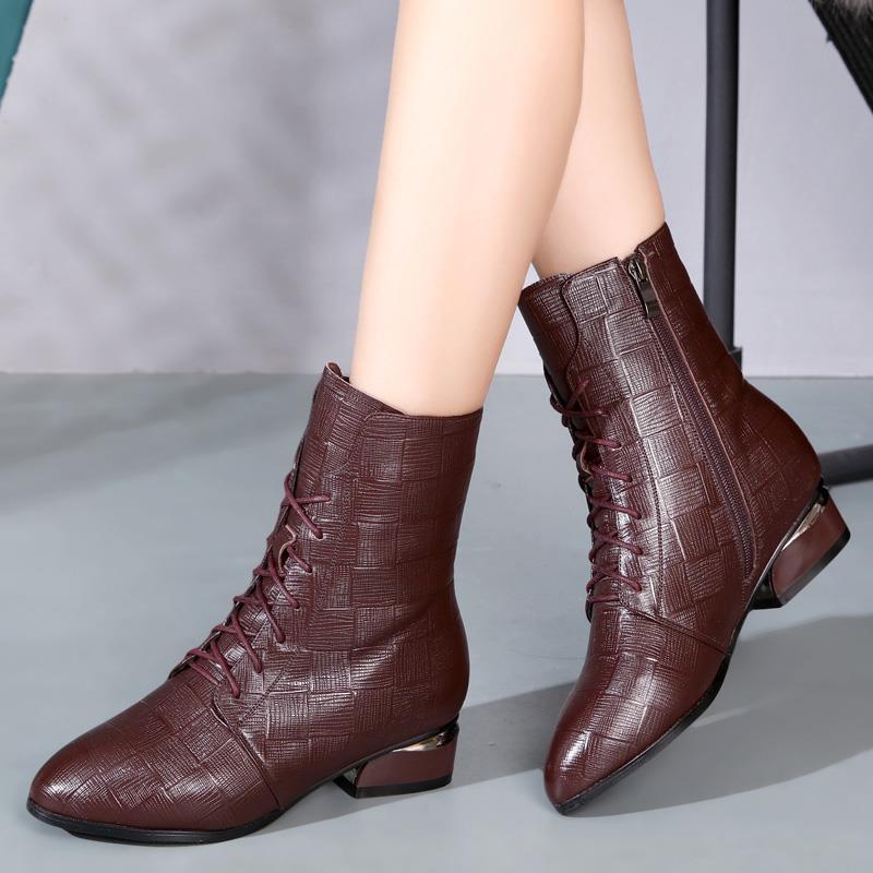 正品2024冬季新真大尺寸女靴41 43靴短软丁皮平底修身马靴子加天