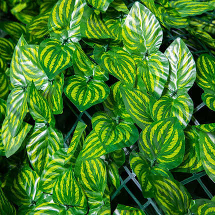 护栏藤条篱笆围墙栅栏绿围栏仿真花园塑料装饰花架植物叶子植户外