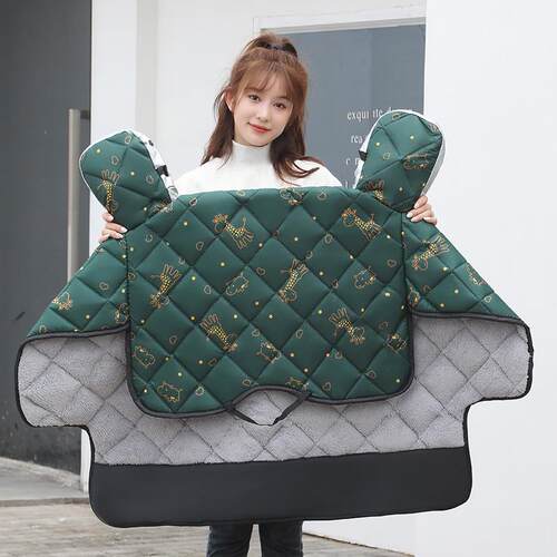 电动车挡风被冬季加绒加厚电车电瓶摩托车防风防寒挡风罩挡腿防水