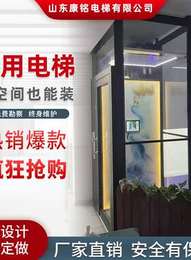 家用电梯小型覆式阁楼曳引钢带电梯二三四层别墅观光液压升降平台