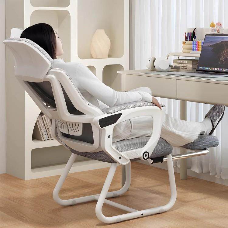 可躺平座椅办公椅午睡两用人体工学椅子家用舒适久坐弓形椅电脑椅