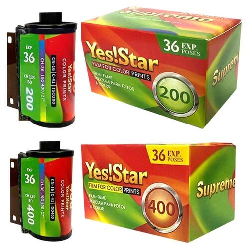 新国产yes star巨星400度200度-135彩色胶卷 36张27年3月