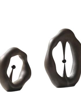 现代客PKD艺术几何抽象艺术圆圈摆件厅书面家居样桌板间售楼处房