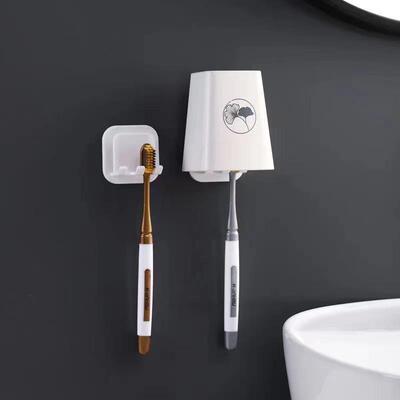 Wall-mounted toothbrush holder, no drilling required, portab
