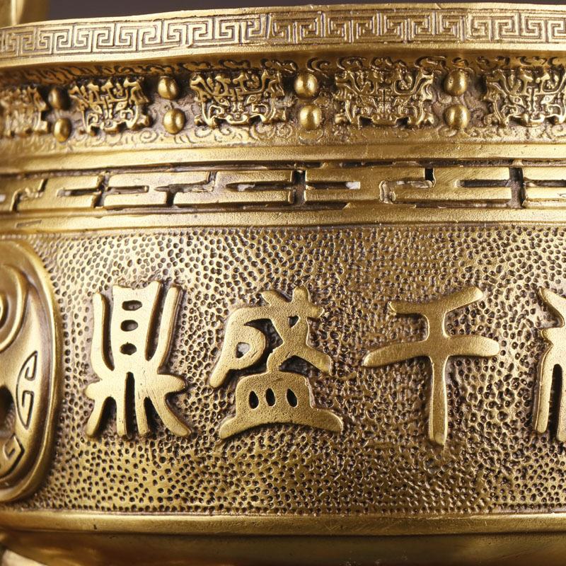 三足鼎鼎盛千秋鼎摆件厂家铜圆鼎