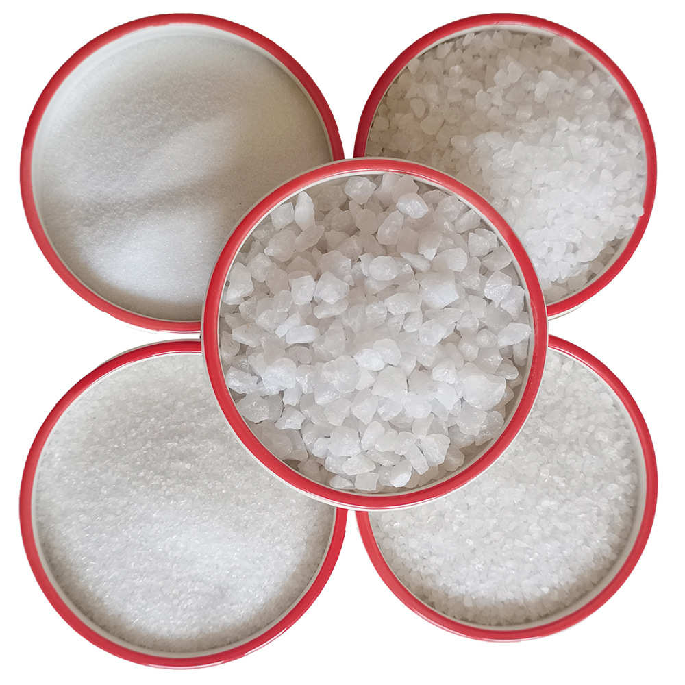 定制 石英砂白沙子雪花白喷砂铸造污水处理草坪填充石英砂石英粉