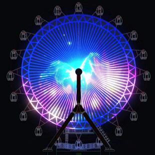 30米摩天轮灯光游乐场夜景led户外灯缆车秀公园景观地标夜景地标