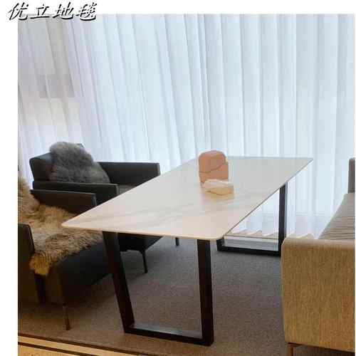 羊毛地毯羊毛材质书房卧室家隔音餐现代风意用隔音防水抗污式地垫