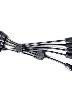 一出 连接器y器 1五通拖mc4型四板并联组件太阳能 mc41500v 4光伏