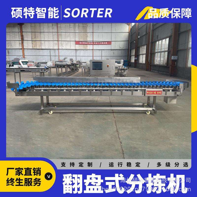 鱿鱼段称重分选线牛筋鸡块克重等级筛选机咸蛋黄重量分拣机