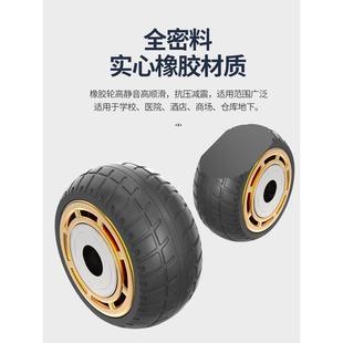 轮轮子大全橡胶静音重型脚轮3568寸小手推车拖车轮滑轮带刹车
