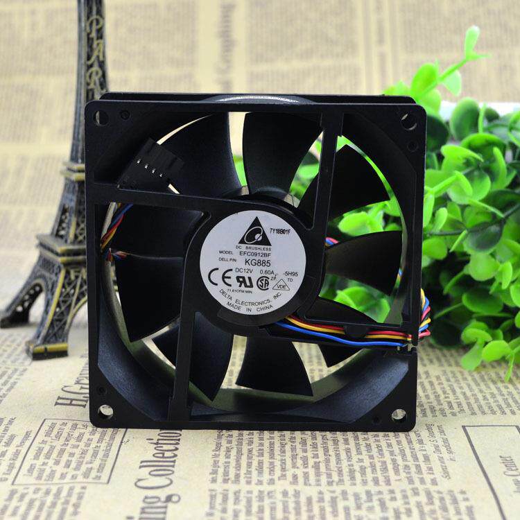 台达EFC0912BF KG885 12V 0.60A 9CM 9032 4线 温控 散热风扇