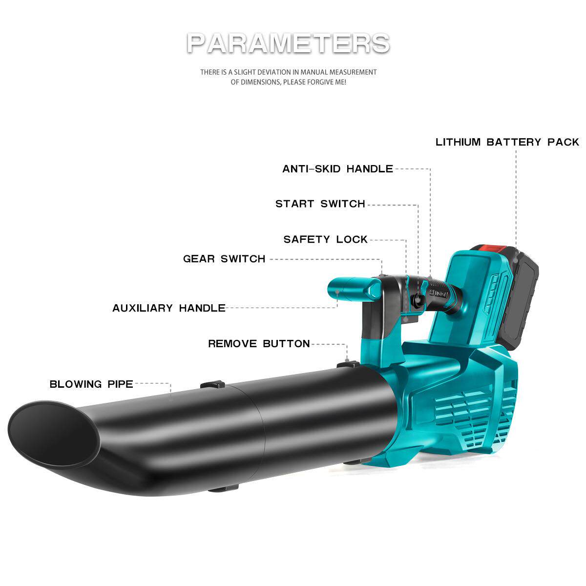 大款手持电动吹叶机暴风机二合一鼓风机吹树叶除尘家用锂电风机