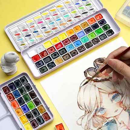 鲁本斯固体水彩颜料分装水彩工具套装24色40色官方配色迷你铁盒糖