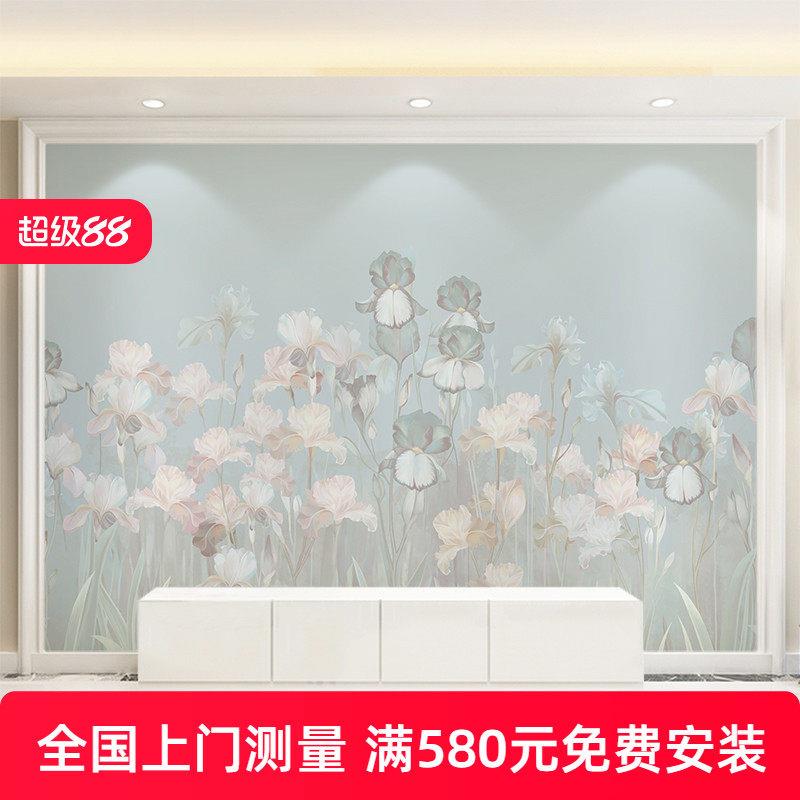 小清新植物壁纸北欧墙布简约现代壁布客厅电视背景墙壁纸卧室壁画