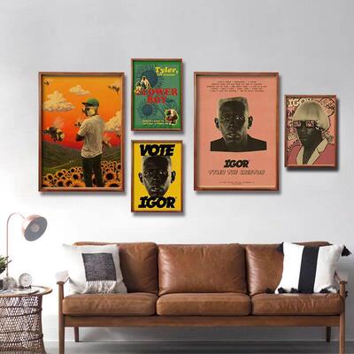 Flower Boy Tyler The Creator Poster Retro Kraft Paper Prints