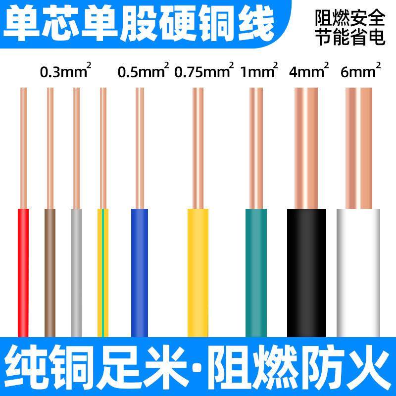 BV AV0.3 0.5 0.75平方电线单股单芯硬铜线电子线飞线导线电路板,电子/电工,单芯线,淘宝优惠券,粉丝福利购,淘宝优惠卷