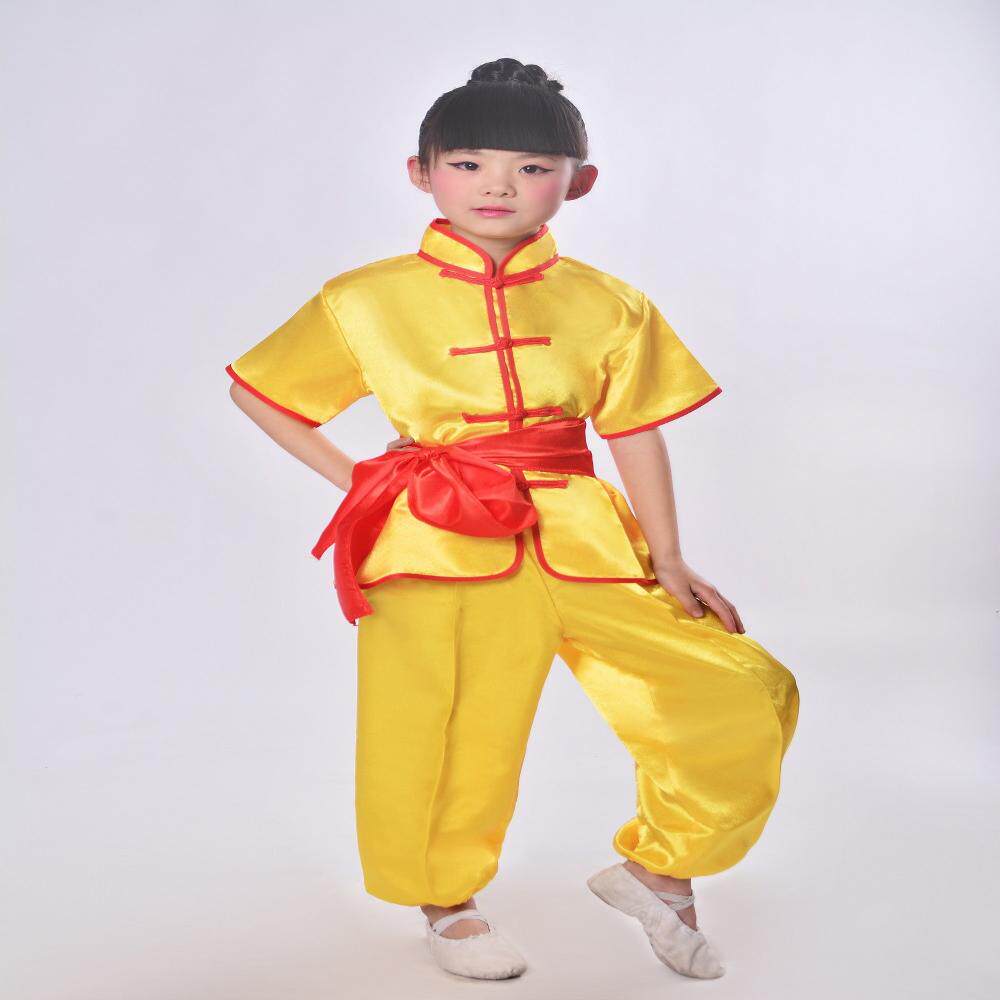 中小学生武术服秧歌服腰鼓打鼓服装舞龙舞狮表演服男女太极演出服