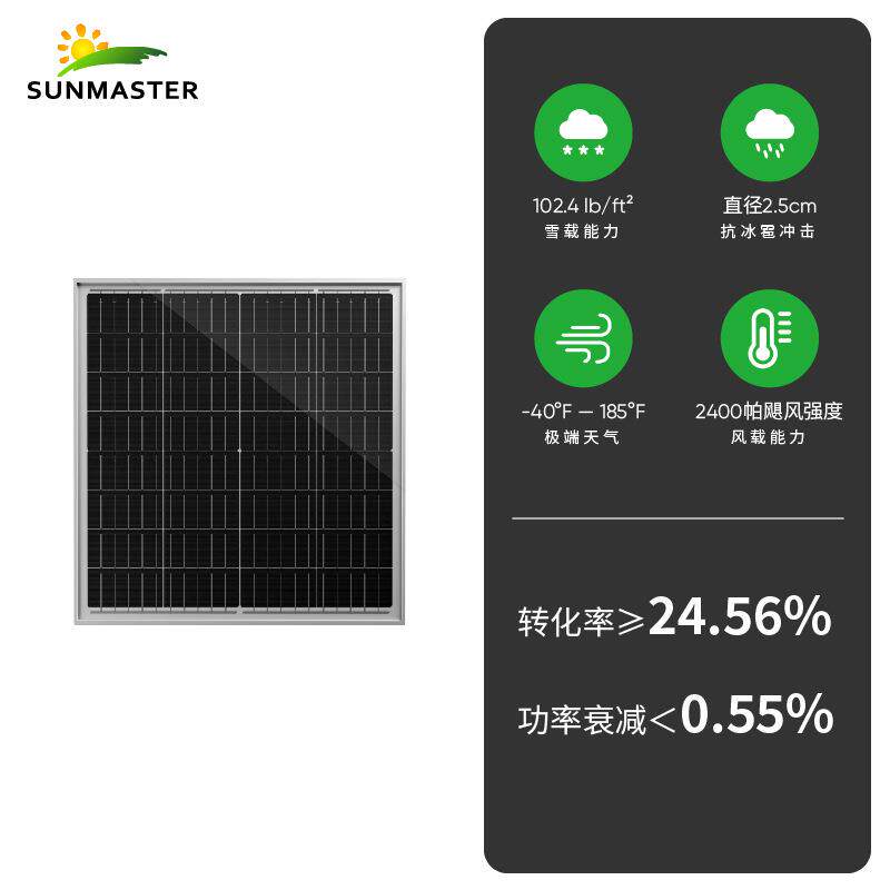 尚特厂家供应30w发电板单晶硅太阳能发电板户外太阳能光伏组件