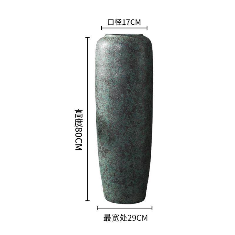 高档落地陶瓷大花瓶古现代中式摆软件客厅酒店大堂覆插装花器家居