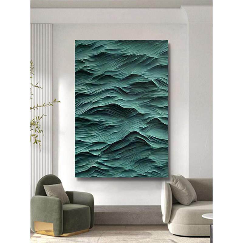 简约现代装饰画木雕砂岩挂画沙发背景墙走廊玄关浮雕立体手绘轻奢